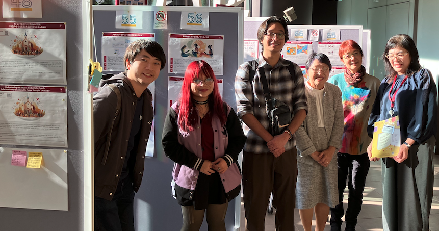 Our company members visiting Sophia University.